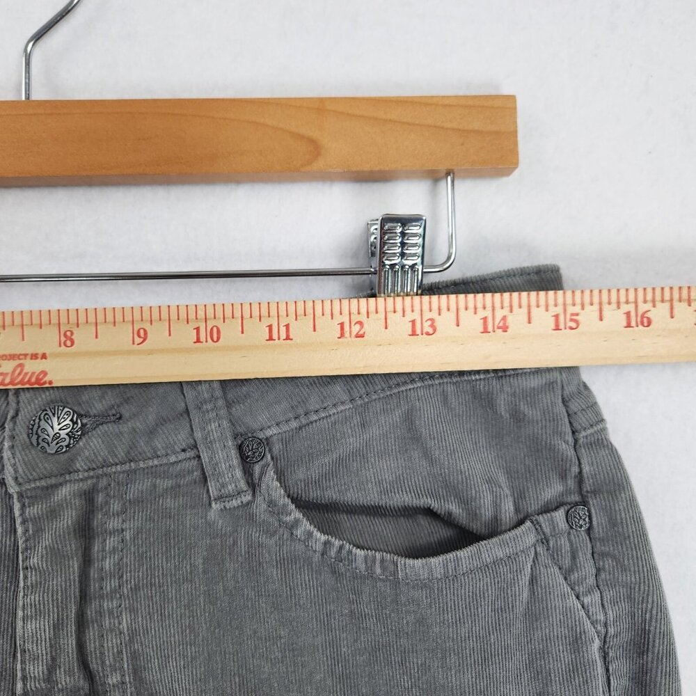 Prana Pants Womens 8 Gray Trinity Corduroy Mid Rise Skinny Leg Flat Front Casual - Picture 3 of 11